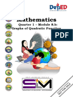 Mathematics: Quarter 1 - Module 8.b: Graphs of Quadratic Function