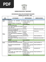 Cronograma Por Parciales Periodo Lectivo 2021-2022 Ueq