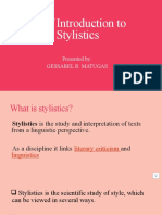 Brief Introduction To Stylistics