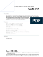 ICX404AK: Diagonal 6mm (Type 1/3) CCD Image Sensor For NTSC Color Video Cameras