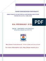 Manonmaniam Sundaranar University: B.Sc. Psychology - Ii Year