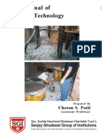 Lab Manual of Concrete Technology: Chetan S. Patil