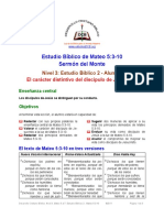 El Carácter Distintivo Del Discípulo de Jesucristo (Mateo 5.3-10) A