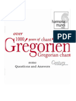 GREGORIAN CHANT Overview of History and Musical Forms