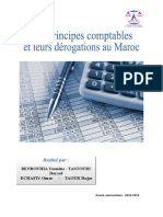 Principes Comptables Et Leurs Derogation Au Maroc