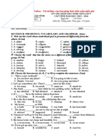 Section B: Phonetics, Vocabulary And Grammar. (6Ms) : Vndoc - Tải Tài Liệu, Văn Bản Pháp Luật, Biểu Mẫu Miễn Phí