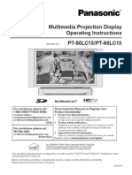 Multimedia Projection Display Operating Instructions: Models No