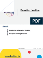 Exception Handling: Sensitivity: Internal & Restricted