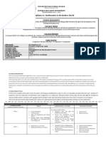 GEC 102 Syllabus Mathematics in The Modern World