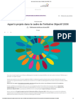 Appel À Projets Dans Le Cadre de L'initiative Objectif 2030 - IFDD