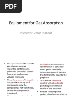 Equipment For Gas Absorption: Instructor: Zafar Shakoor