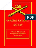 158th Field Artillery Official Extract No. 137