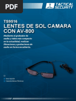 ts9516 Lentes de Sol Camara Con Av 800