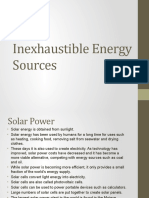 Inexhaustible Energy Sources