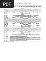 GRADE 7 Class Schedule