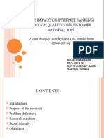 THE IMPACT OF INTERNET BANKING SERVICE QUALITY ON Customer Satisfaction