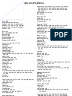 RCA DTA800B Program Codes