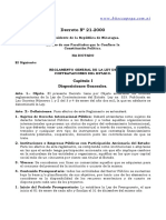 Decreto 21-2000-Reglamento Ley de Contrataciones Del Estado