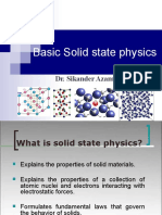 Basic Solid State Physics: Dr. Sikander Azam