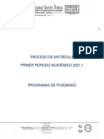 Instructivo Matricula 2021 1 Posgrado