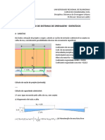 DRENAGEM - V-2 - Dimensionamento Sistemas - Exercícios 2021-1