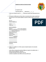 Primer Examen Del Curso de Lectura de Planos