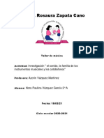 Investigación e Instrumentos Cotidiáfonos