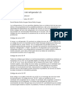 Código de Errores en Refrigerador LG Inverter