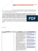 Product / Service Feature Guidance - : Oracle E-Business Suite (On Premise)