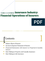 The Private Insurance Industry: Financial Operations of Insurers