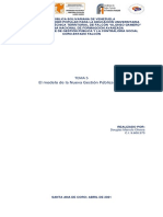 Tema 5. El Modelo de La Nueva Gestion Publica