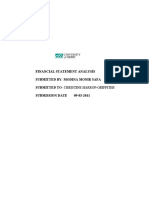 Financial Statement Analysis Submitted By-Modina Monir Safa Submitted To - Christine Harrop-Griffiths Submission Date 09-03-2011