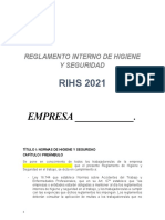 Reglamento Interno Higiene y Seguridad 2021 Rihs Mutual