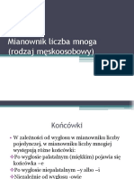 Liczba Mnoga Rodzaj Męskoosobowy