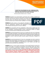 A Draft Ordinance Creating The Information and Communications Technology (Ict) Council of The Province of Ilocos Sur