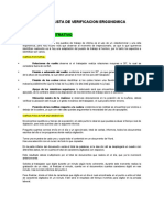 HALLAZGOS DE LISTA DE VERIFICACION ERGONOMICA Lunes 100