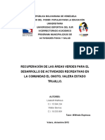 Trabajo Especial de Grado Recuperacion de Las Areas Verdes