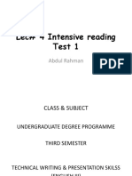 Lec#4 Intensive Reading Test 1