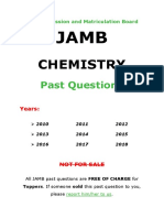 Jamb Chemistry Past Questions