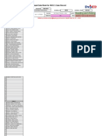 Reading and Writing: Input Data Sheet For SHS E-Class Record