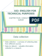 Uhb30102: English For Technical Purposes: Chapter Four: Conducting A Survey