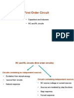 First Order Circuit: - Capacitors and Inductors - RC and RL Circuits