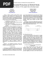 Feeder Differential Protection in Hybrid Mode Scheme Performance With Mix of 9-2le Sampled Values and Analogue Inputs