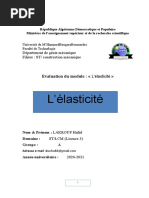 L'Élasticité