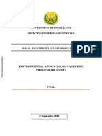 ESMF For Somali Electricity Access Project Somaliland 1