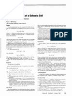 Thermodynamics of A Galvanic Cell