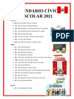 Calendario Cívico Escolar 2021