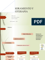 ASESORAMIENTO Y PSICOTERAPIA - Características, Alcances, Relaciones y Clasificación