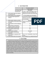 Type of Speech According To Purpose Used:: A. Speech Analysis Guide