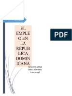 El Empleo en La Republica Dominicana